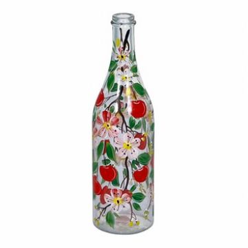 Купить Стеклянная бутылка 1 л «Вишня» с ручной росписью в Уфе