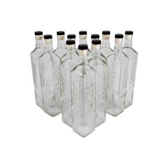 Комплект стеклянных бутылок с пробкой «колос» 0,7 л (12 шт.)